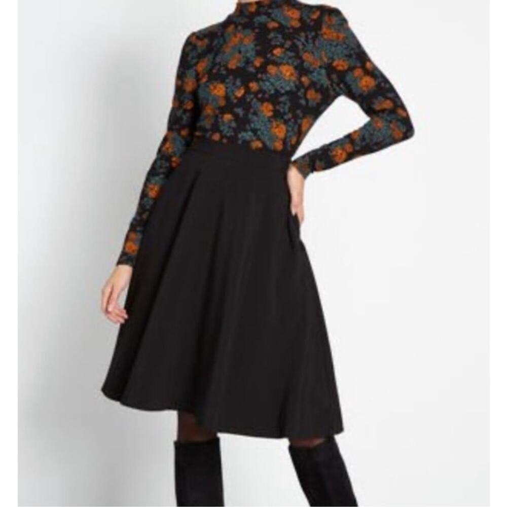 NWT Modcloth Just This Sway Midi Skirt Size 1X Work Wear Career Wear Office